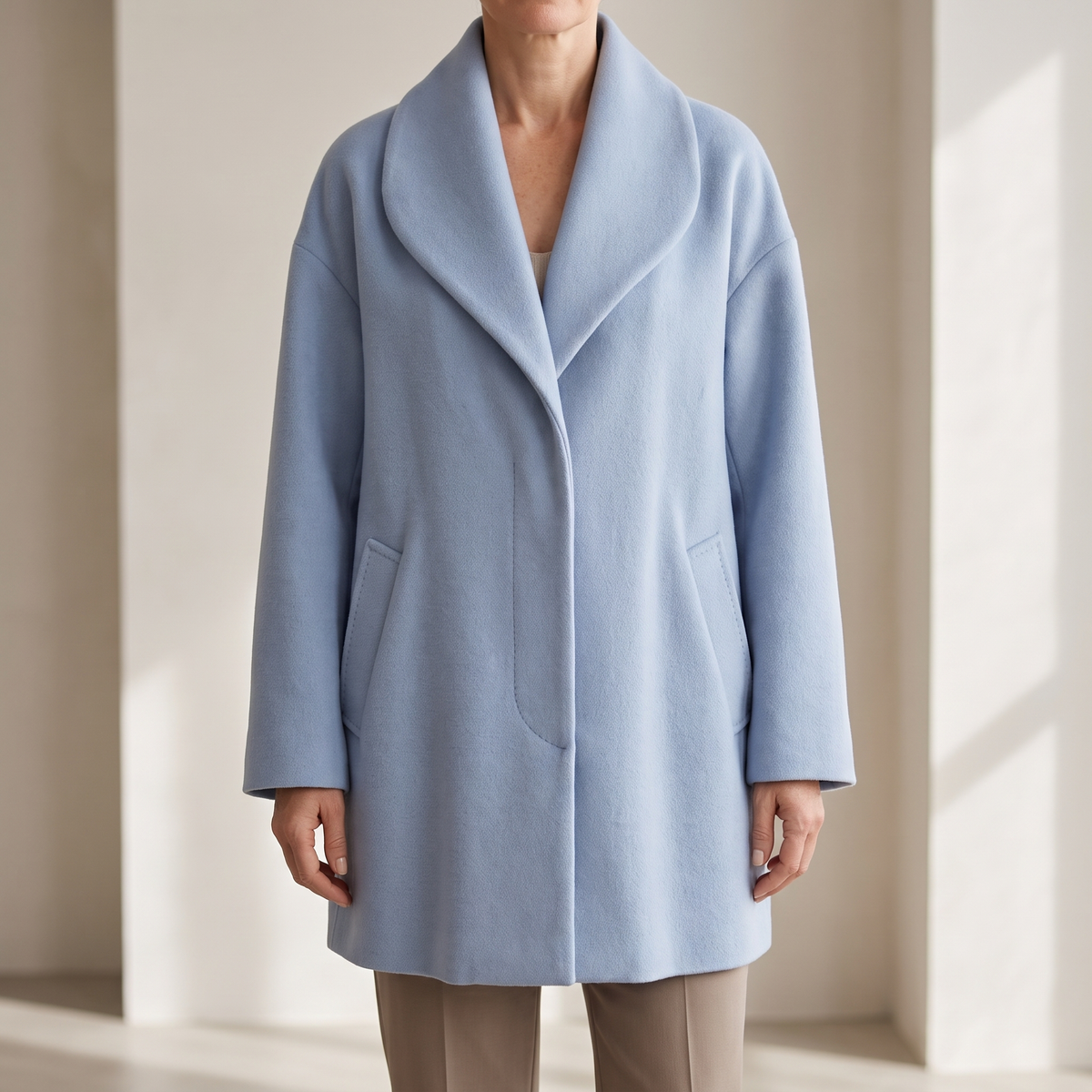 BLOUSON EN LAINE LUXUEUX COUPE-VENT EMMA