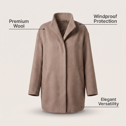 BLOUSON EN LAINE LUXUEUX COUPE-VENT EMMA