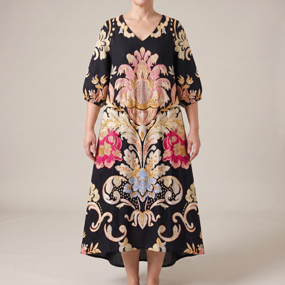 ROBE ÉLÉGANTE À IMPRIMÉ FLORAL MARIS