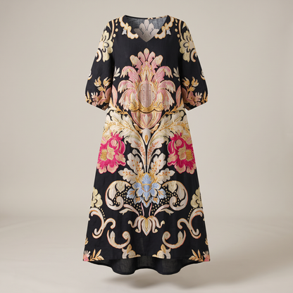 ROBE ÉLÉGANTE À IMPRIMÉ FLORAL MARIS
