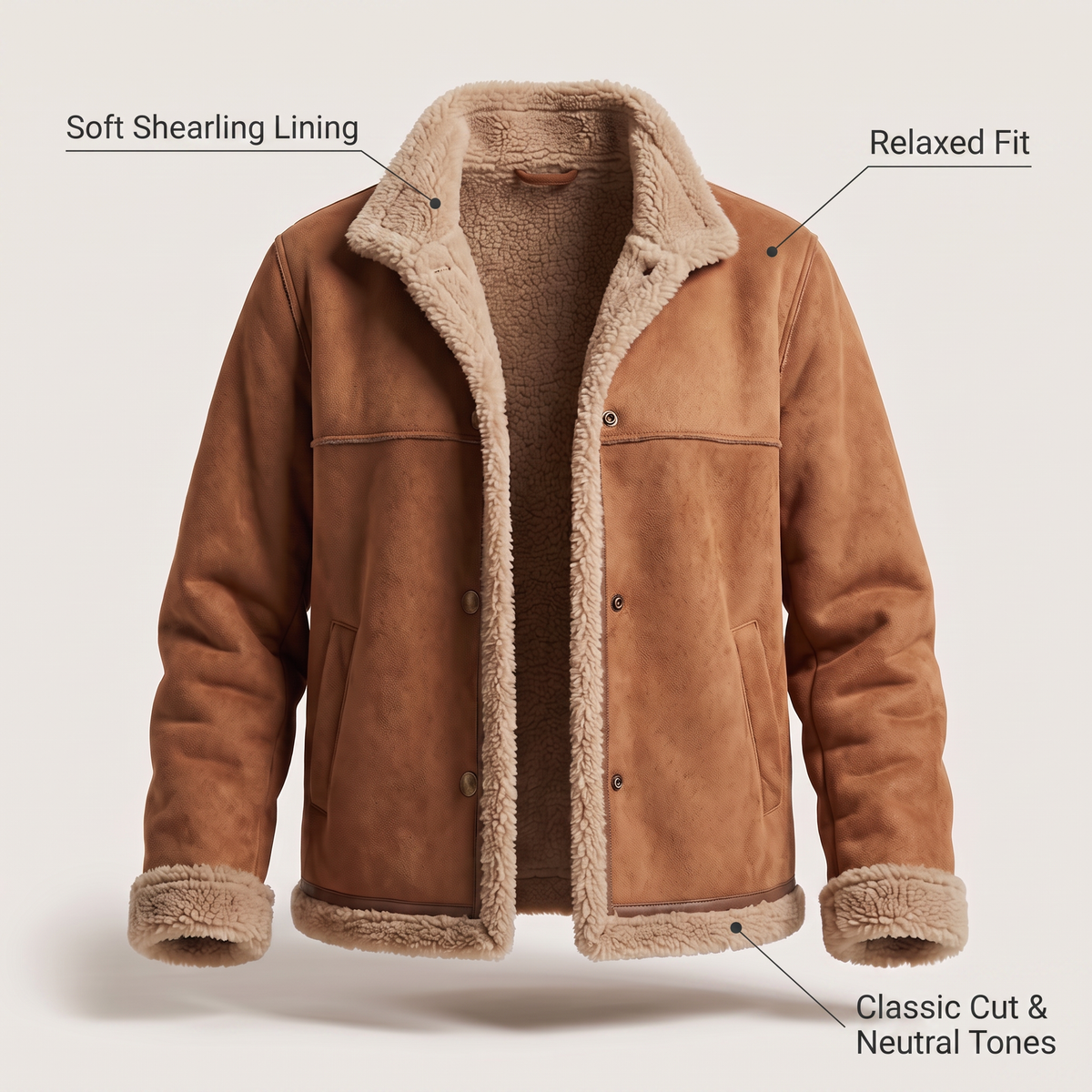 BLOUSON RUBY DOUBLÉ EN PEAU LAINÉE