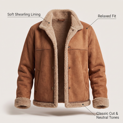 BLOUSON RUBY DOUBLÉ EN PEAU LAINÉE