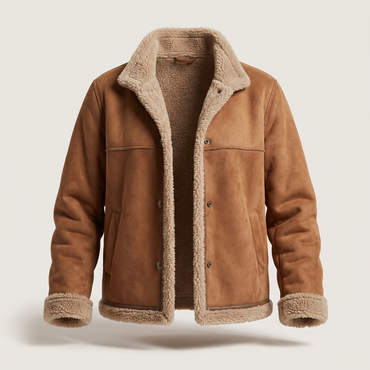 BLOUSON RUBY DOUBLÉ EN PEAU LAINÉE